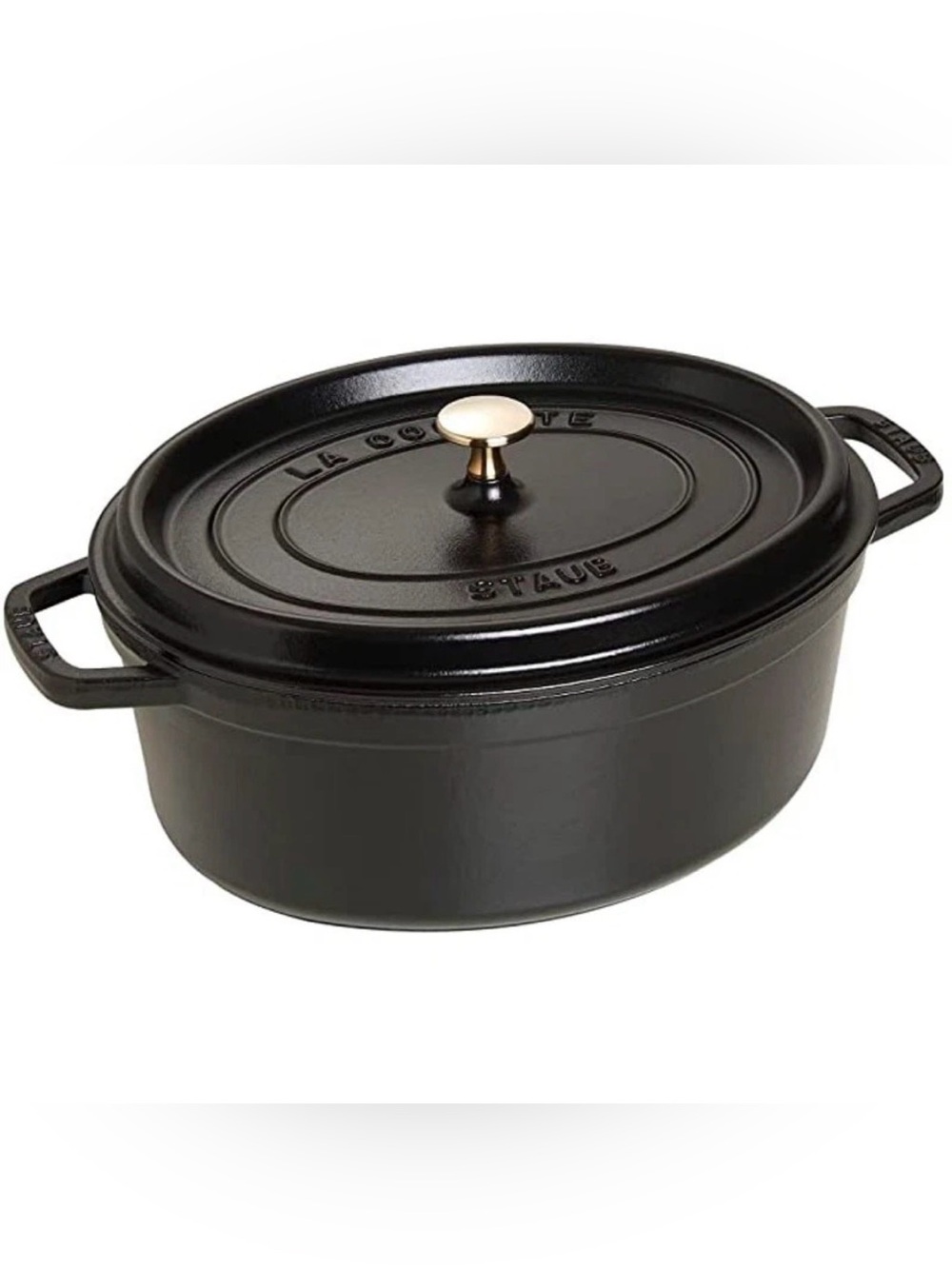 Staub Cocotte Ovale, Coq Au Vin Dutch Oven, Matte Black 5.75 QUART